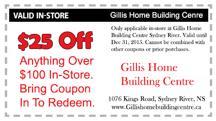 Gillis In-store coupon $25 off