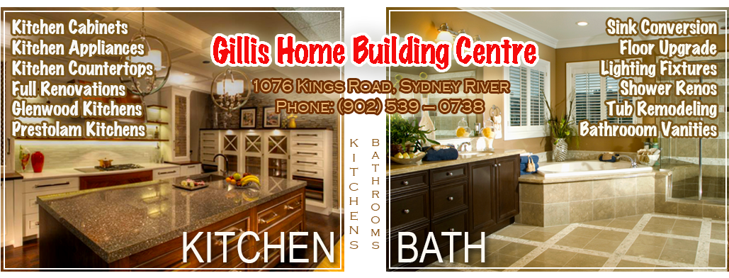 Gillis Home Building Centre - Kitchen and Bathroom renovations, Cape Breton